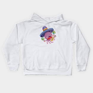 Happy little octopus Kids Hoodie